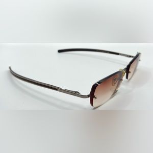Vintage Police 2809 Gunmetal Rectangular Half-Rim Sunglasses Frames Only